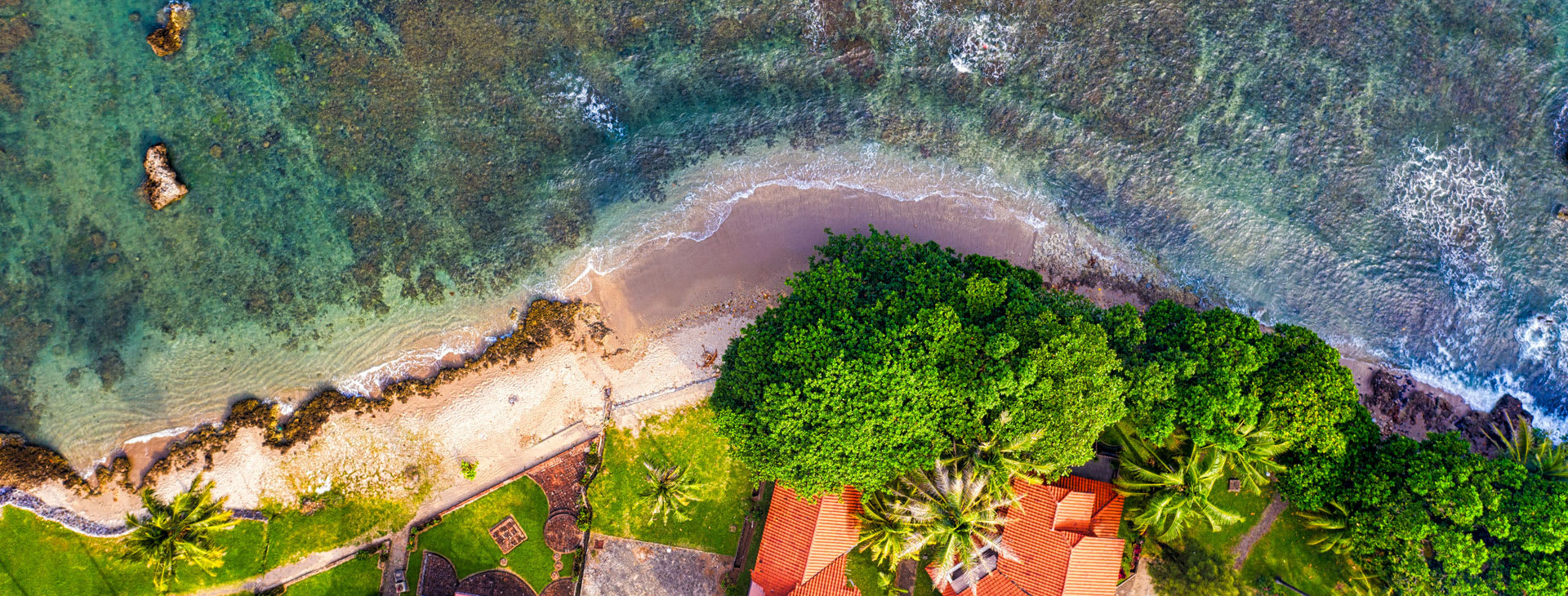 Beach Indonesia aerial view