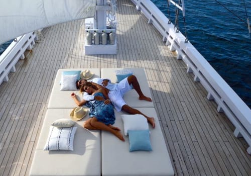 Couple Relaxing on Alexa Yacht