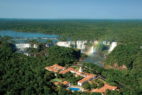 Iguazu Falls with Belmond hotel foreground