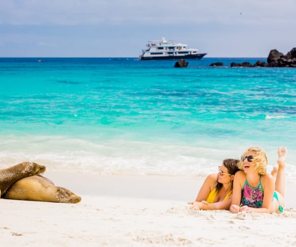 Sunbathing with Sealions in Galapagos