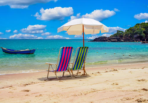 Beach chairs umbrella Buzios