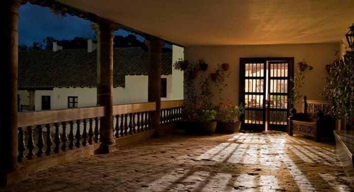 Light shining through door hacienda