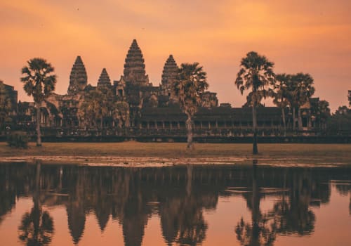 Angkor Wat in the red sunset light