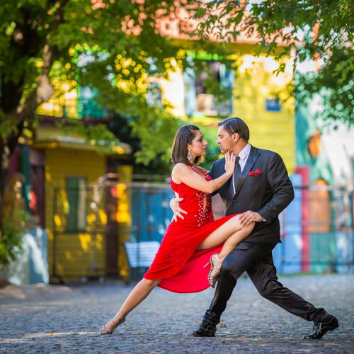 Couple Dancing Tango In Buenos Aires