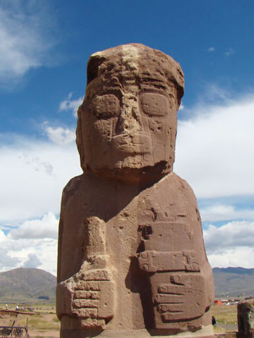 Rock statue in Bolivia