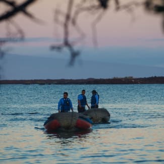 Skiffs nearby the beach