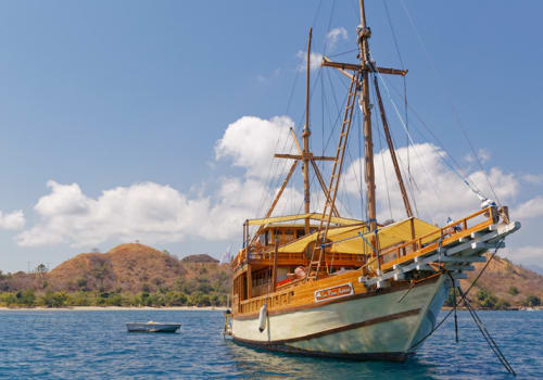 Phinisi boat at anchor