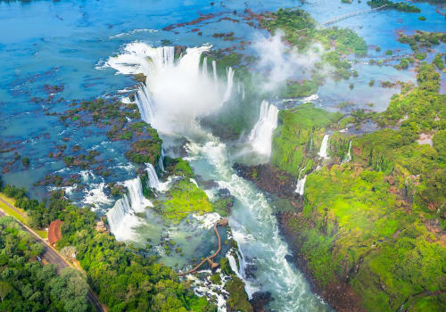 Beautiful,Aerial,View,Of,Iguazu,Falls,From,The,Helicopter,Ride,