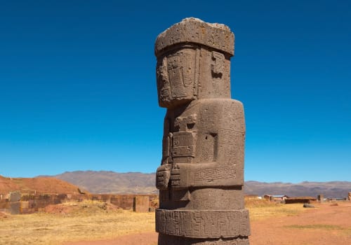 Monolith,Statue,Of,Ponce,,Ancient,City,Of,Tiwanaku,(tiahuanaco)